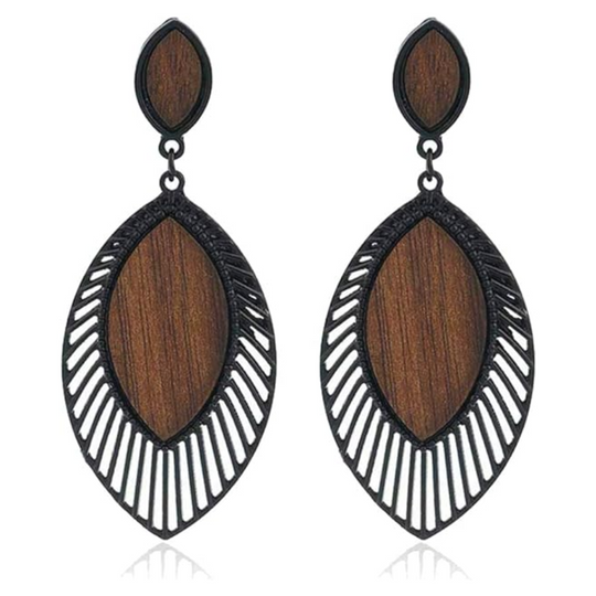 Boho HolzTropfen Ohrringe | Shop Nory