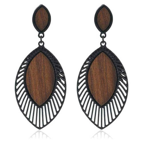 Boho HolzTropfen Ohrringe | Shop Nory