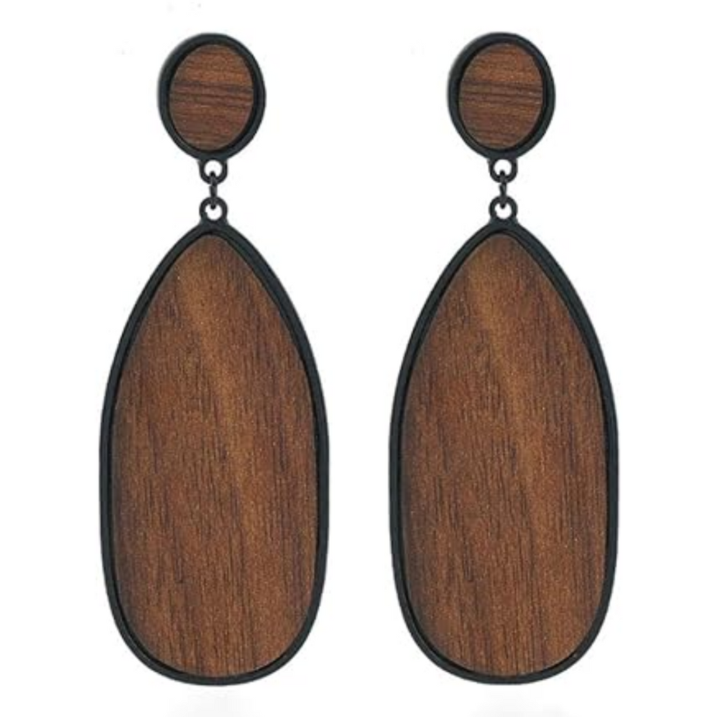 Boho HolzTropfen Ohrringe | Shop Nory