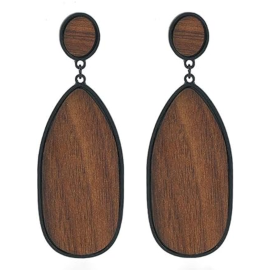 Boho HolzTropfen Ohrringe | Shop Nory