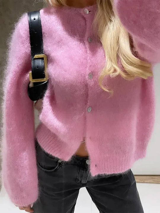 Mohair Strickjacke