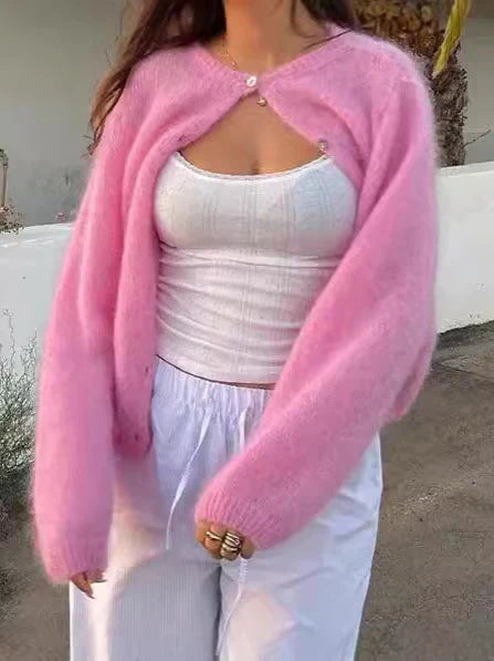 Mohair Strickjacke