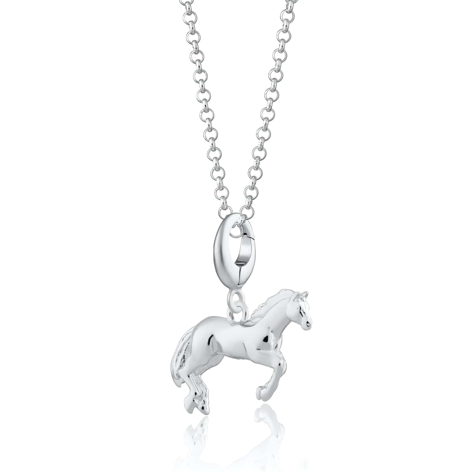 Silberne Pferdeanhänger-Halskette | Shop Nory