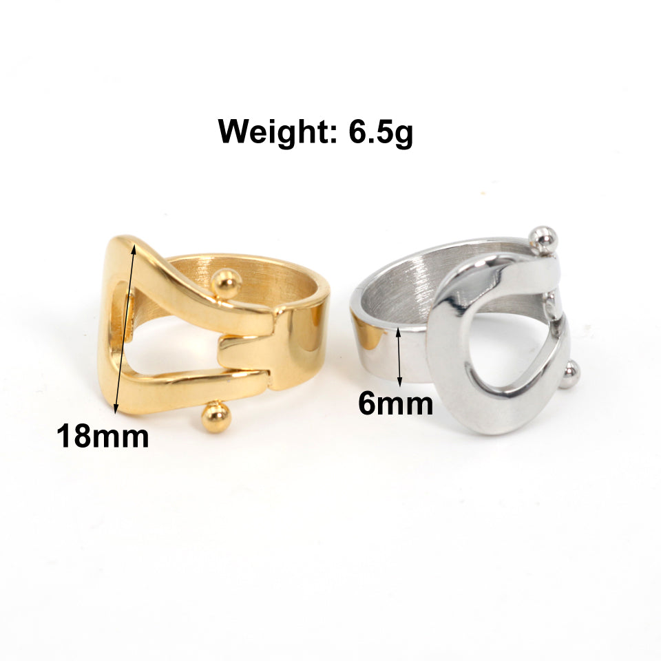 Hufeisen Temperament Metallstruktur Ring | Shop Nory