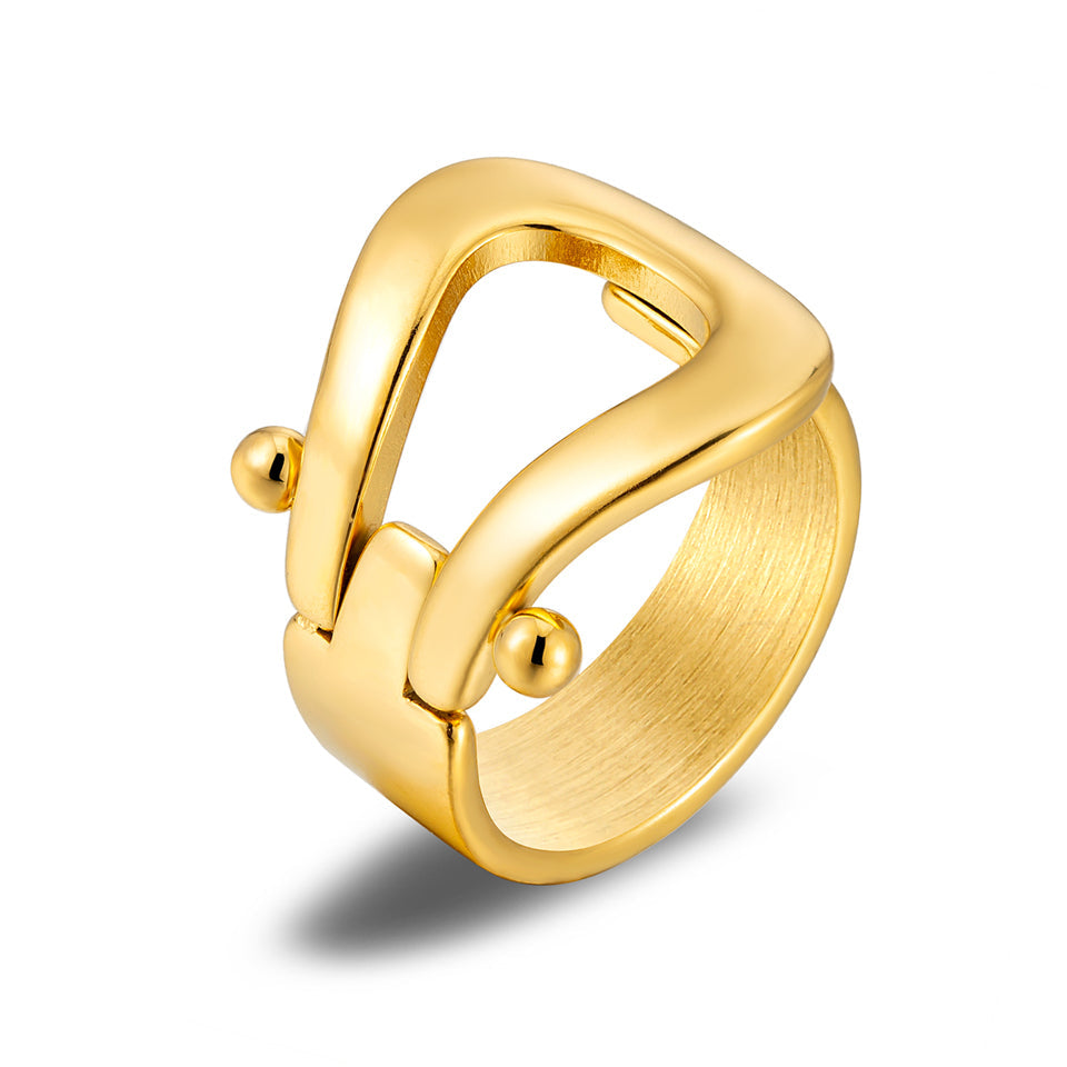 Hufeisen Temperament Metallstruktur Ring | Shop Nory