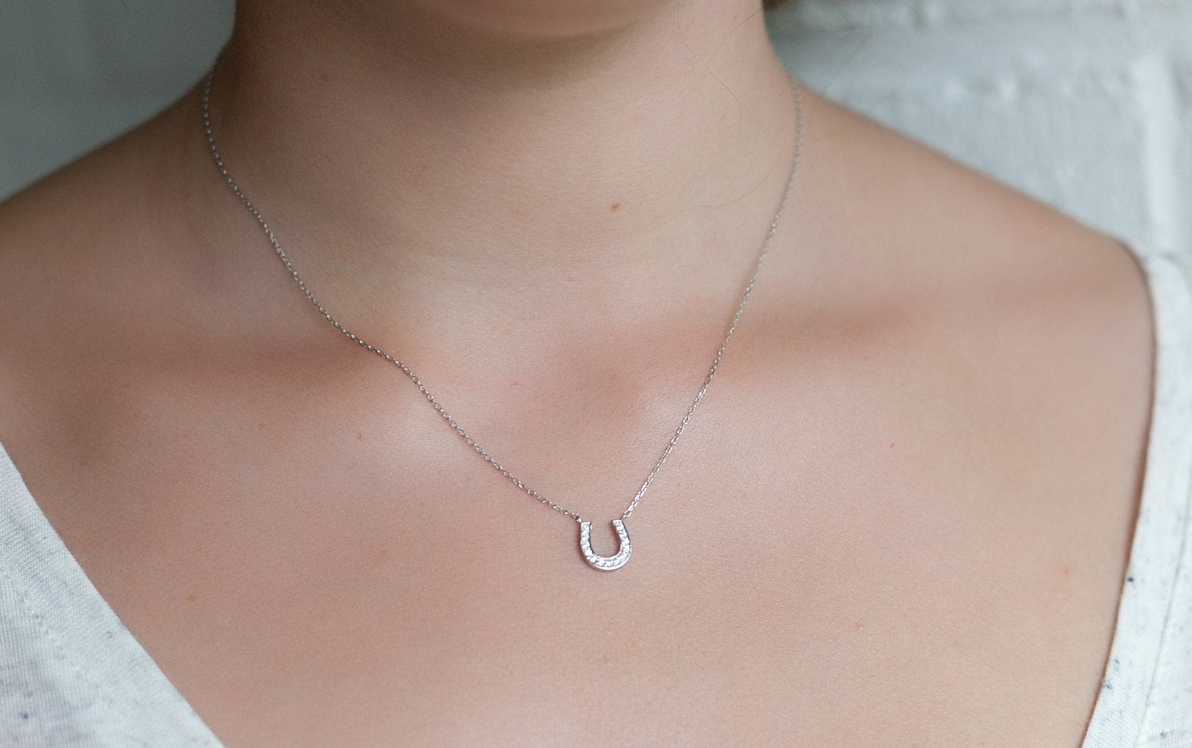 Hufeisenkette aus 925er Silber mit Zirkonia – Ein edles Glückssymbol | Shop Nory