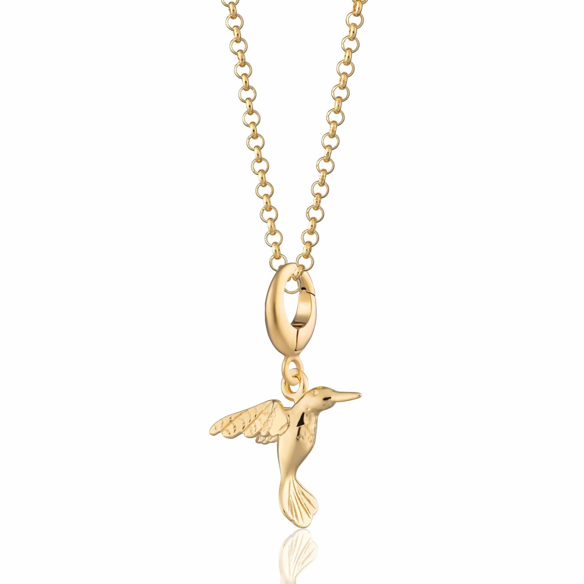 Gold Kolibri Charm Halskette | Shop Nory