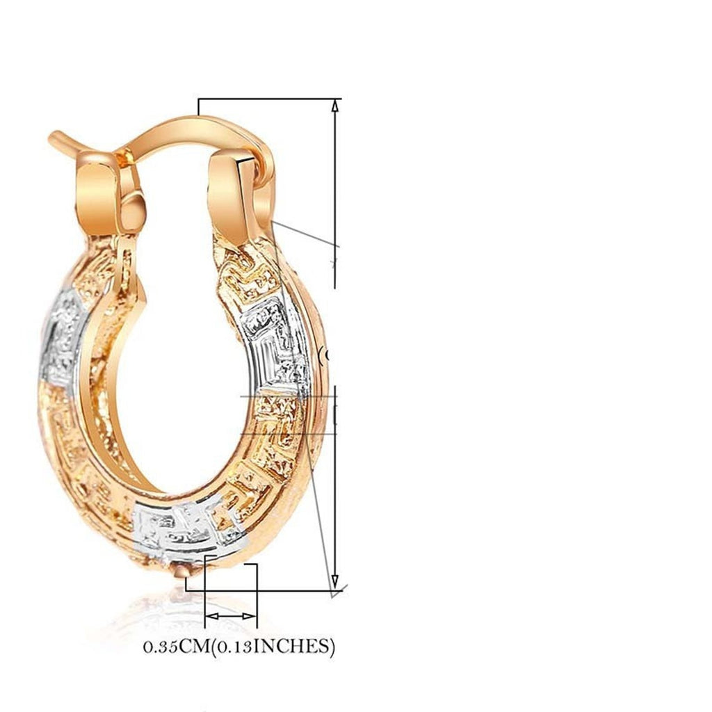 18k Silber & Gold Beschichtete Zweifarbig Haken Loop Mode Ohrringe | Shop Nory