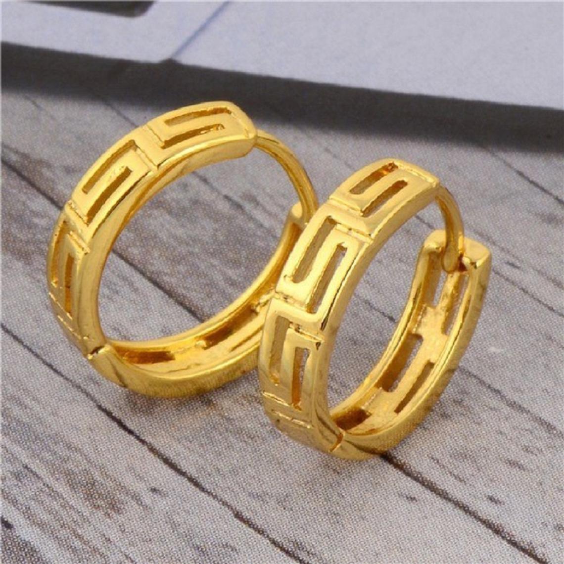 Damen 24K Gelbgold plattierte Frauen coole Hoop Ohrringe | Shop Nory