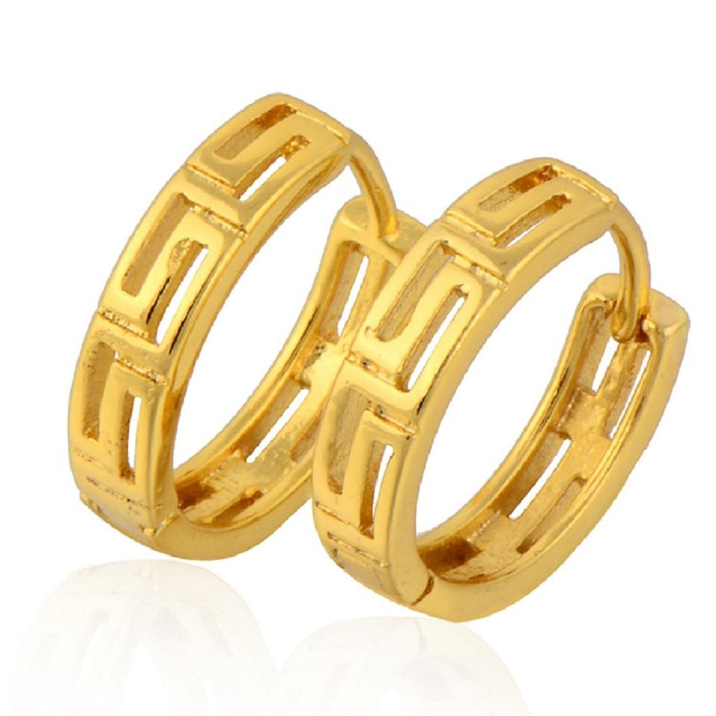 Damen 24K Gelbgold plattierte Frauen coole Hoop Ohrringe | Shop Nory