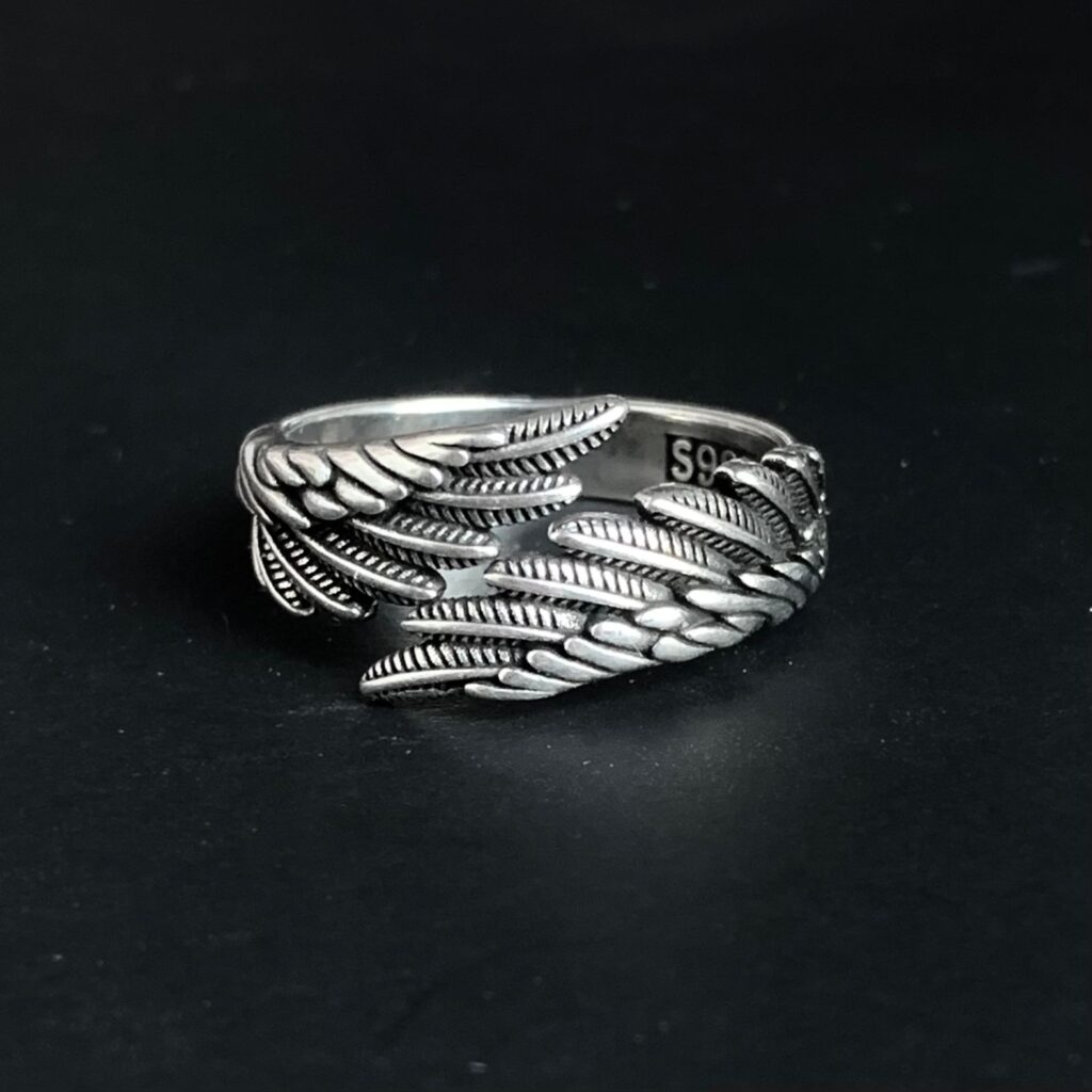 Sterling Silber Engel Flügel Ring | Shop Nory