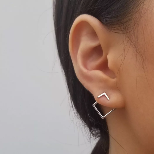 Geometrische Silberohrringe - Celestia | Shop Nory