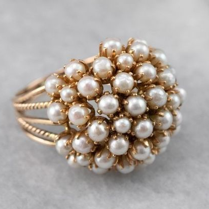 Zeitloser Ring mit Perleneinlage | Shop Nory