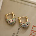 Elegante Farbige Einlegekristalle Ohrringe | Shop Nory