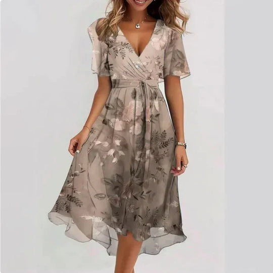 Luftiges Chiffonkleid mit Blumenmuster