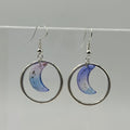 Silver Acrylic Moon Charm Earrings | Shop Nory