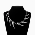 Gothic Silver Teardrop Statement Choker Necklace | Shop Nory