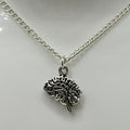 Silver Gothic Brain Charm Necklace | Shop Nory