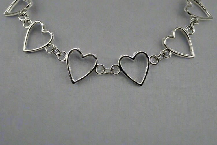 Gothic Silver Heart Choker Necklace | Shop Nory