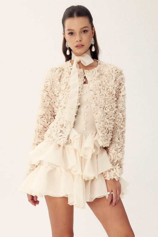 Floral Applikation Kurzjacke