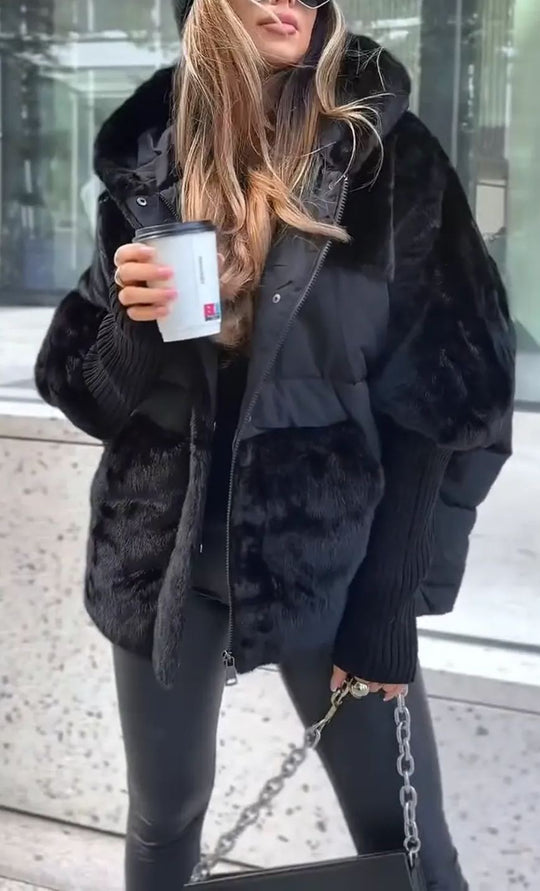 Shop Nory | Luxuriöse Moderne Bomberjacke Mit Kapuze