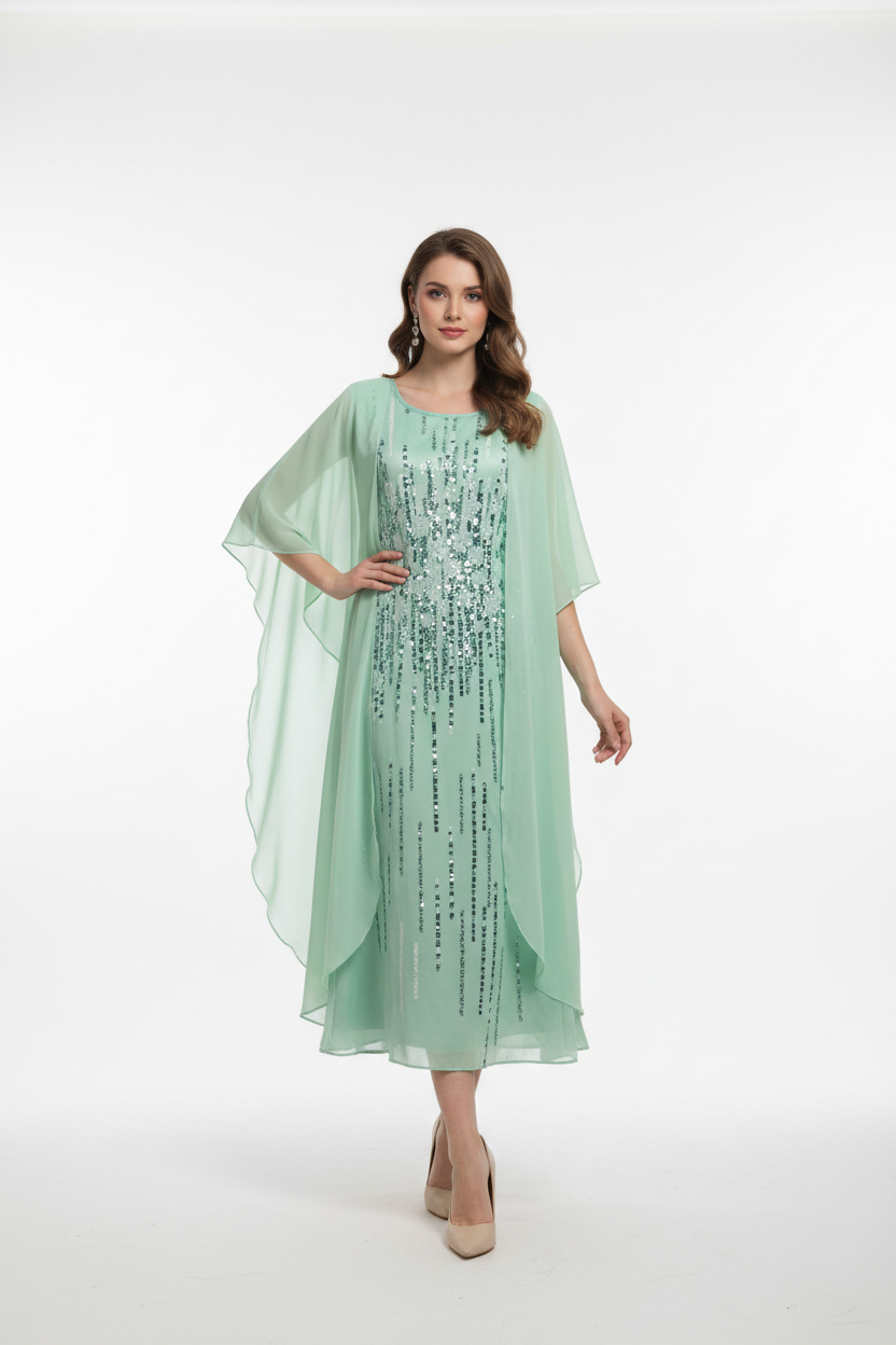 Elegante Individuell Gedrucktes Kleid