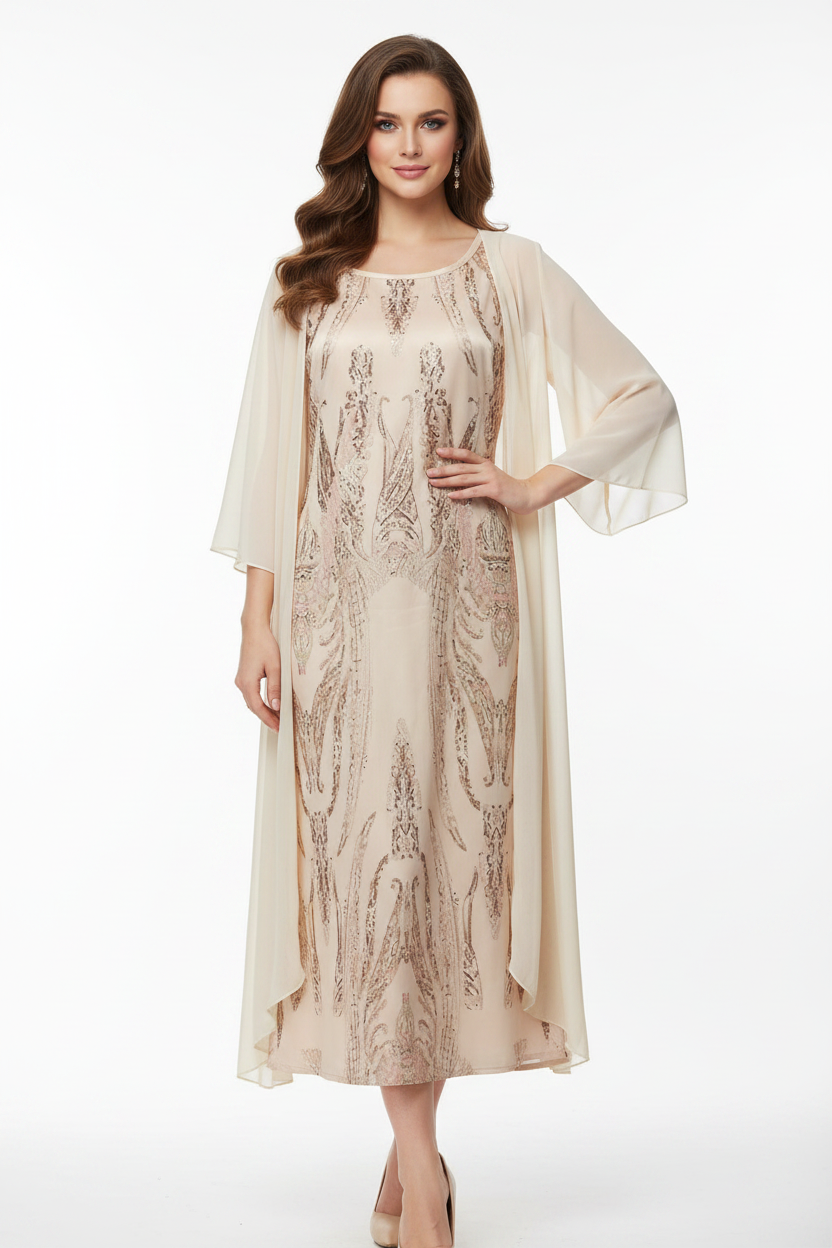 Elegante Individuell Gedrucktes Kleid