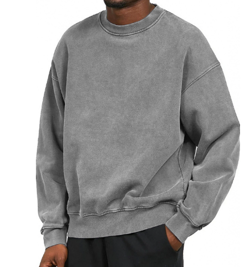 Lässiges Sweatshirt mit Rundhalsausschnitt Baumwolle Weich und Bequem