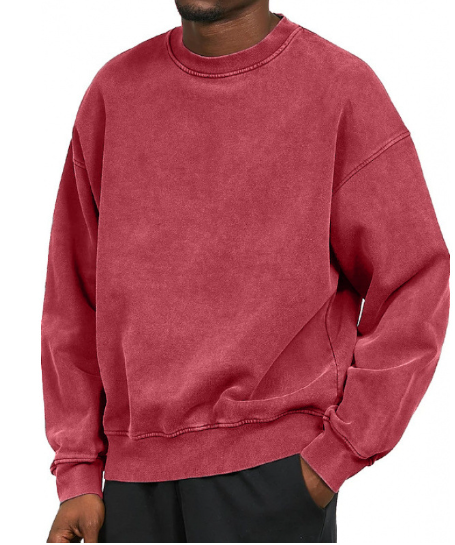 Lässiges Sweatshirt mit Rundhalsausschnitt Baumwolle Weich und Bequem