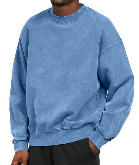 Lässiges Sweatshirt mit Rundhalsausschnitt Baumwolle Weich und Bequem