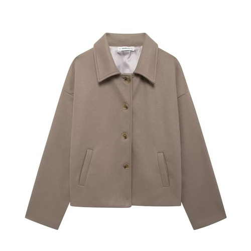 Wolljacke mit Knöpfen Wollmischung Elegant und Warm