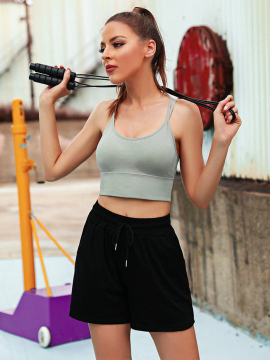 3Er Pack Damen Sport Bh Gepolstert Crisscross Yoga Bh Nahtlos Mittel Impact Fitness Activewear