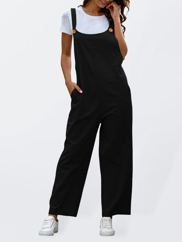 Damen GewShopnoryte Retro Lässige Lange Latzhose