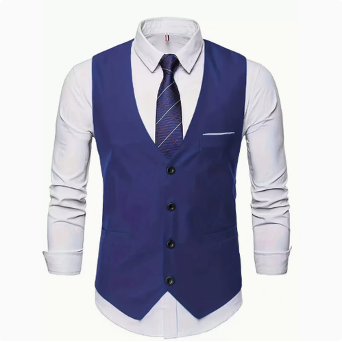 Herren elegante Anzugweste mit praktischen Taschen und modischem Design