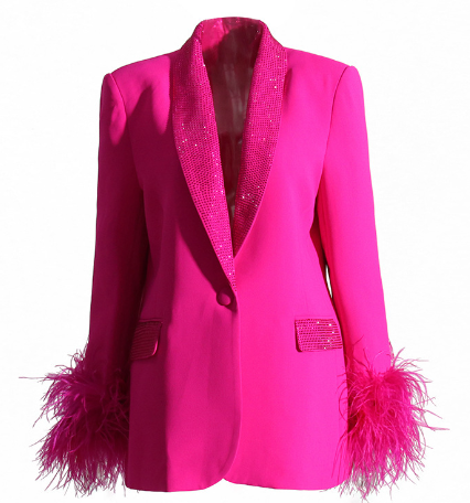 Blazer mit Federn für Damen
