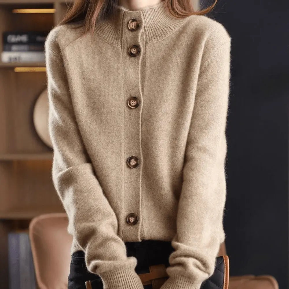 Luxuriöse Kaschmir Strickjacke