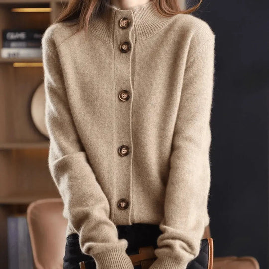 Luxuriöse Kaschmir Strickjacke
