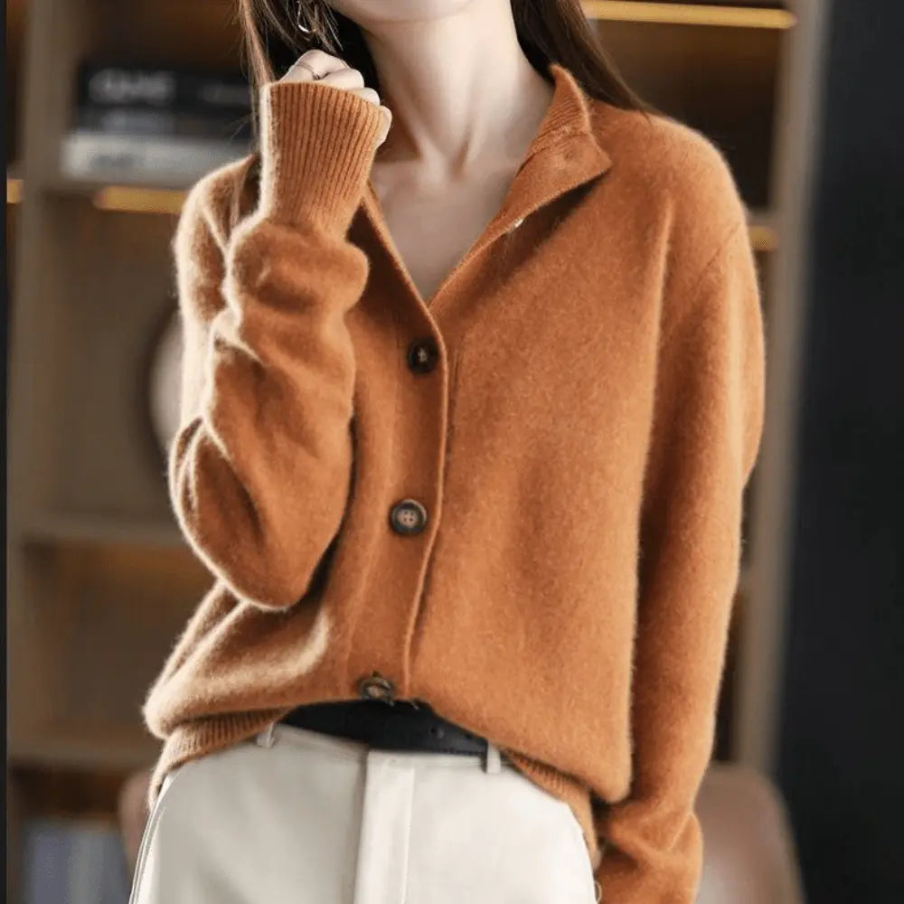 Luxuriöse Kaschmir Strickjacke