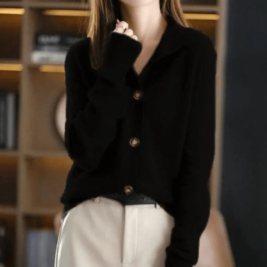 Luxuriöse Kaschmir Strickjacke