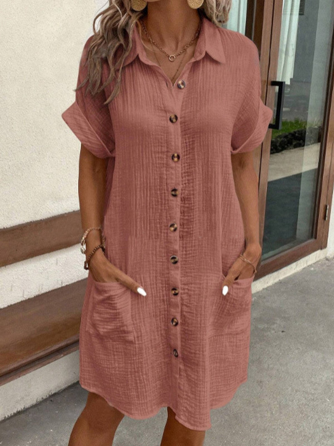 Trendy Blusen Kleid