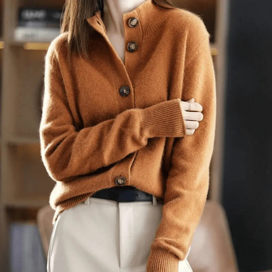 Luxuriöse Kaschmir Strickjacke