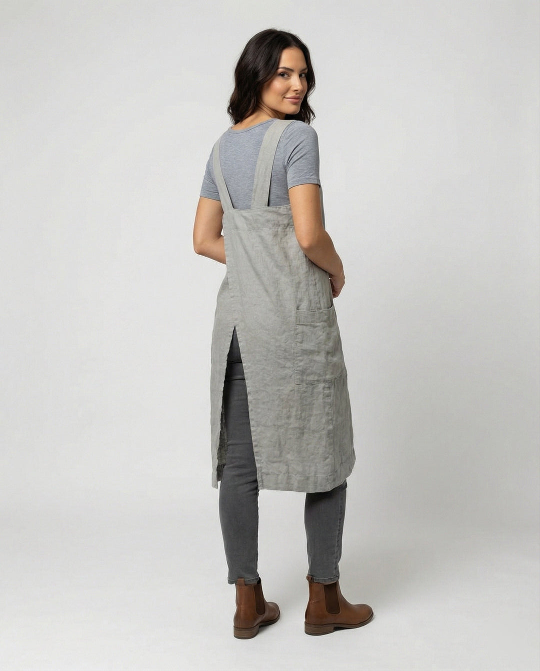 Baumwol Schürzenkleid mit Taschen