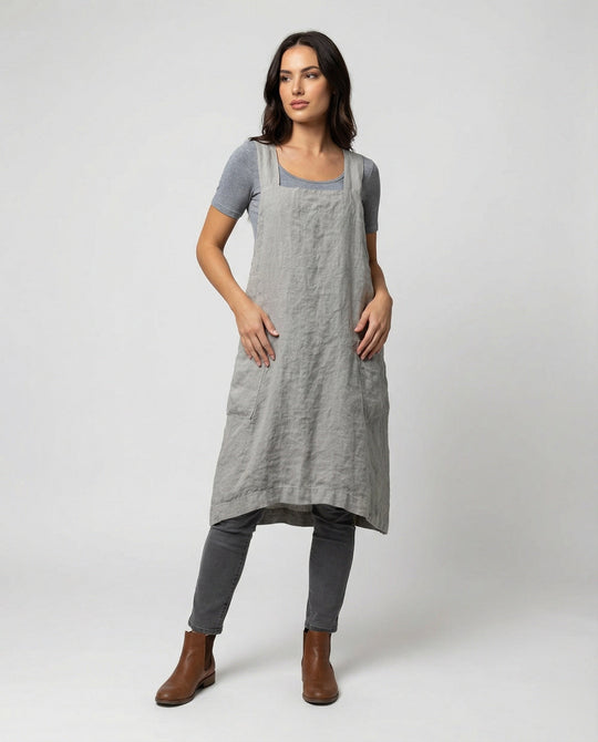 Baumwol Schürzenkleid mit Taschen