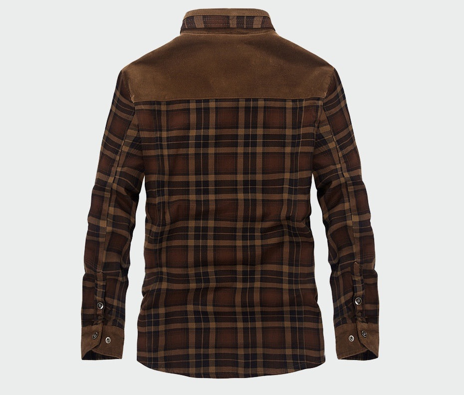 Herren Sherpa gefütterte Karo Hemdjacke