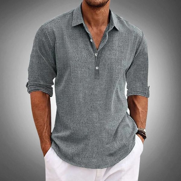 ShopNory | Herren Langarm-Poloshirt mit Knopfleiste