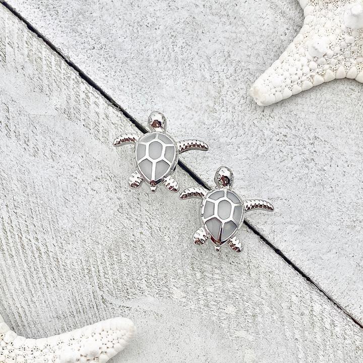 Meeresschildkröten-Ohrringe aus Opal und Silber – Elena | Shop Nory