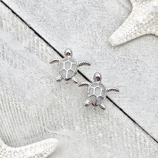 Meeresschildkröten-Ohrringe aus Opal und Silber – Elena | Shop Nory