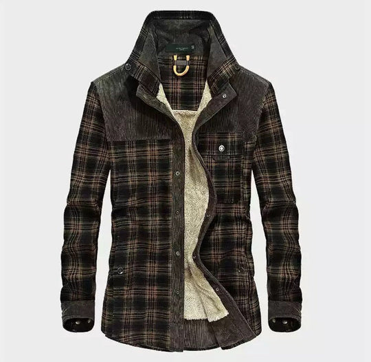 Herren Sherpa gefütterte Karo Hemdjacke