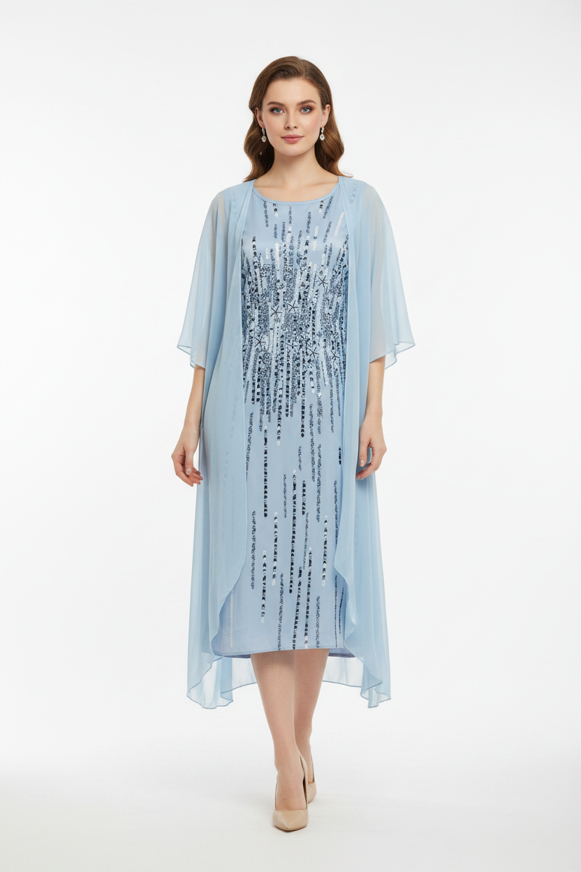 Elegante Individuell Gedrucktes Kleid