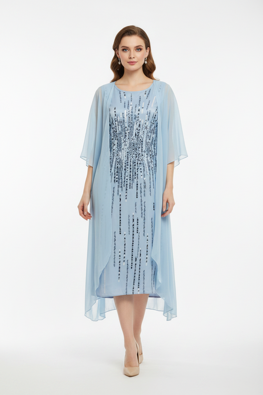 Elegante Individuell Gedrucktes Kleid